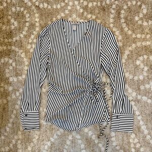 NWOT H&M Black & White Striped Long Sleeve Top